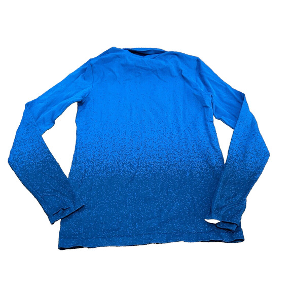 Athleta Womens Flurry Base Layer Ombre Turtleneck Long Sleeve Blue Top Size L - Picture 3 of 7